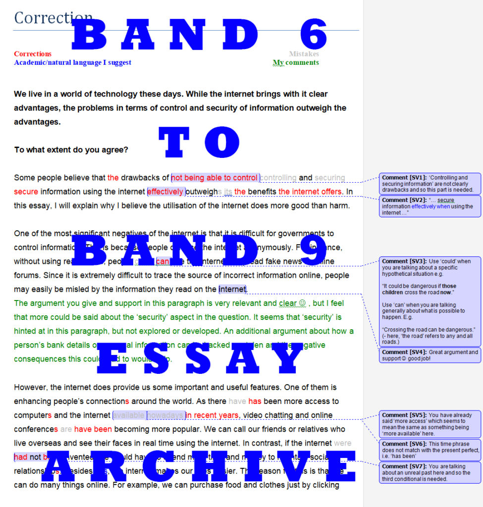 band 7 essays